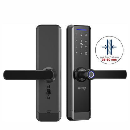 ATOM 22 Smart Wi-Fi Door Lock with Mobile App, Fingerprint, OTP, PIN, RFID Card & Manual Key | Free Installation | Door Thickness: 35-80 mm