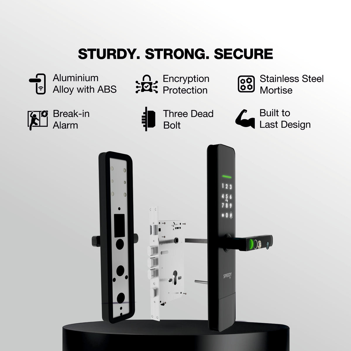 Buy Atom 11 Smart Wi-Fi Door Lock with Fingerprint & OTP – Speedy